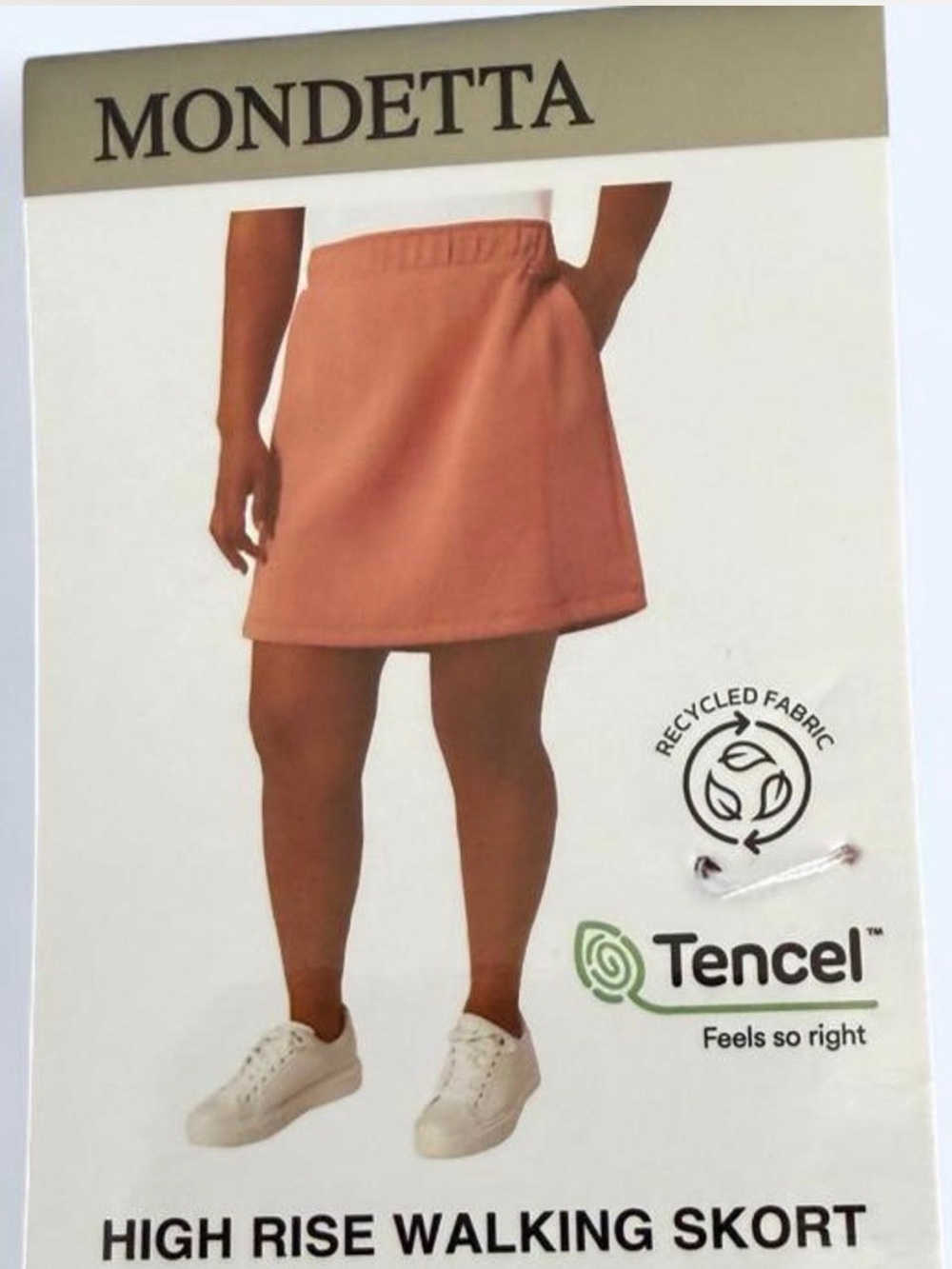 Mondetta Activewear Mini Skort in Dusty Rose Pink/Coral